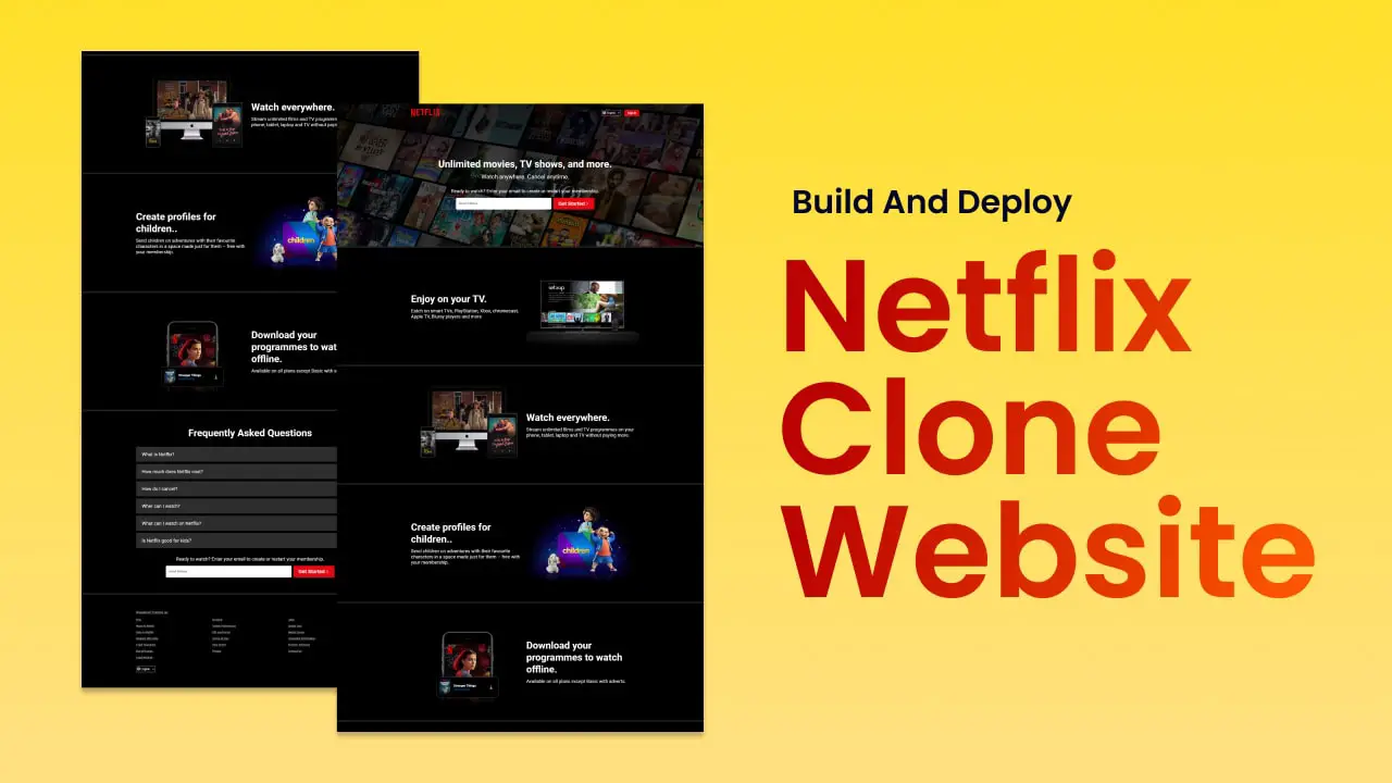 Build and Deploy a Netflix Clone Website Using only HTML and CSS (2023)
