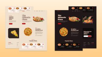 Build and Deploy a Pizza Website Using only HTML, CSS and JavaScript (2023) || Dark and Light